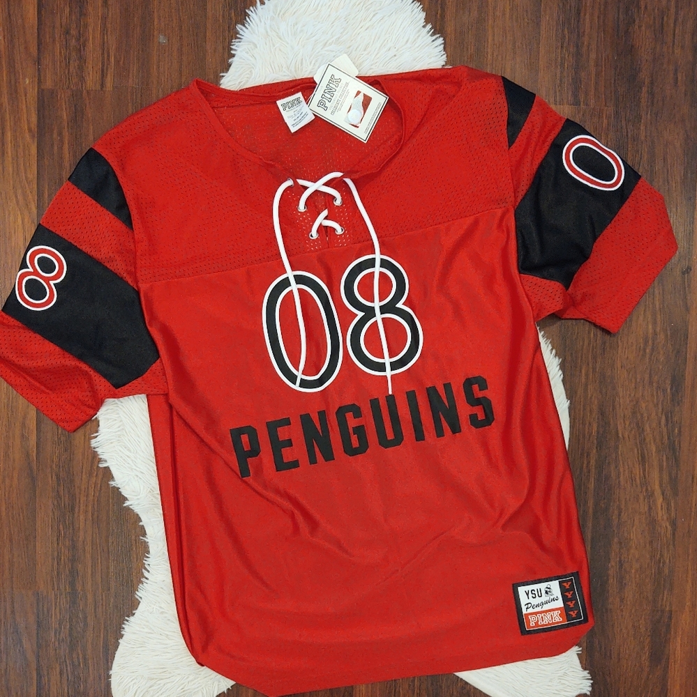 NWT PINK Victoria's Secret YSU Boyfriend Jersey